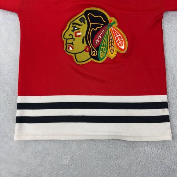 CCM Chicago Blackhawks Vintage Hockey Jersey Boys Size L/XL US - Picture 11 of 14